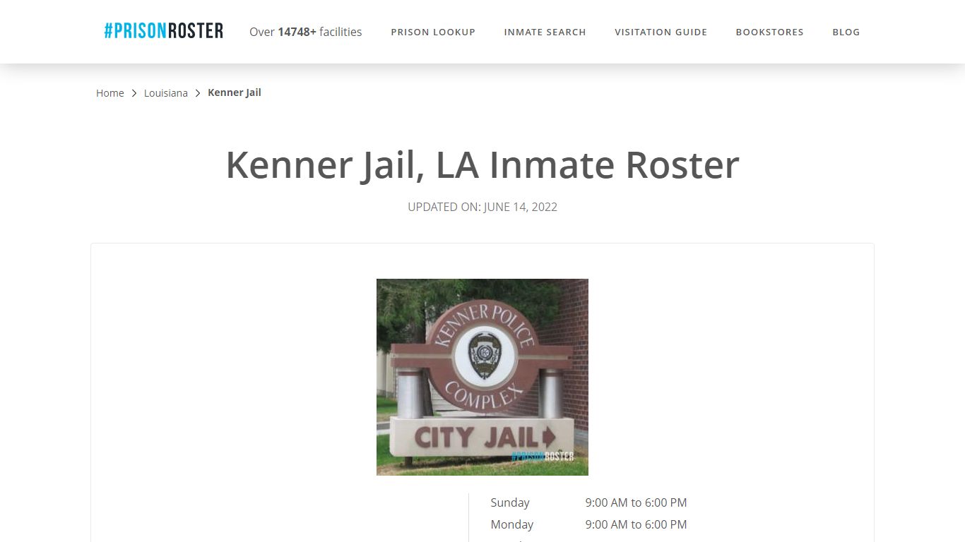 Kenner Jail, LA Inmate Roster